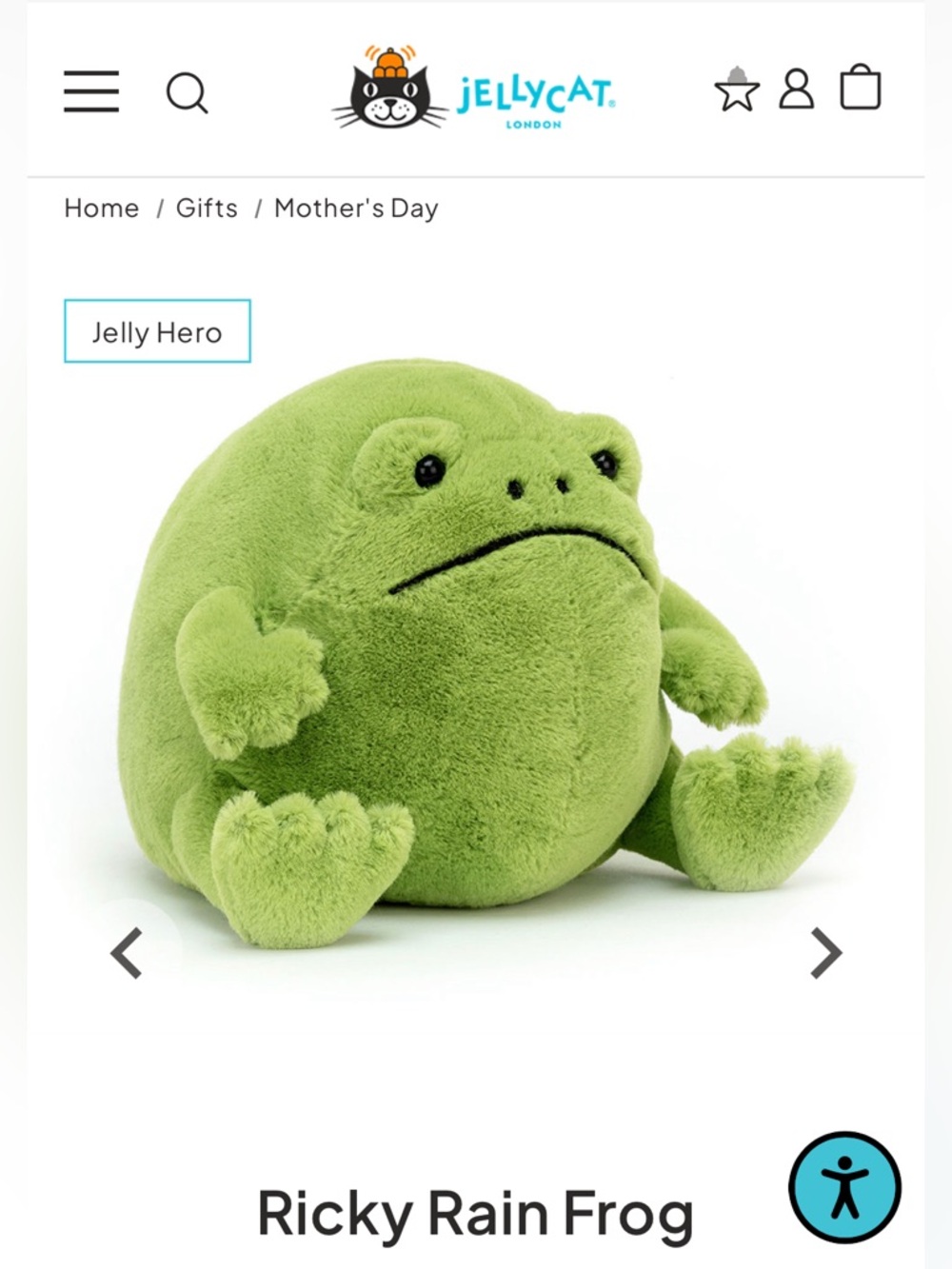 NWT Jellycat Ricky Rain Frog - Picture 3 of 3